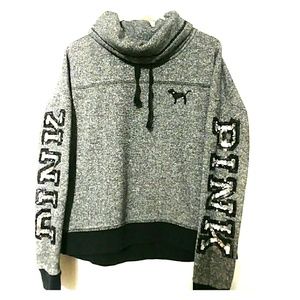 Victoria's secret Pink grey sequin sweatshirt